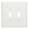 001-88109-w  Leviton Double Gang White Toggle Wallplate 078477440773