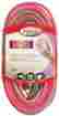 02548 Coleman Cable 12 3 50 Sjtw Neon Stripes Flpnk Flgrn Extension Cord 029892003241