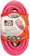 02578 Coleman Cable 12 3 50 Sjtw Neon Cool Pink Extension Cord 029892030599