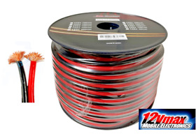 Za10100 10 Gauge Red Black Bonded Speaker Power Ground Wire 100ft Spool Stranded