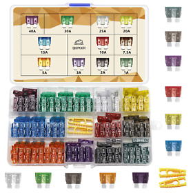140 Pieces Fuses Automotive Standard Blade Car Fuse Kit Auto Assorted Fo