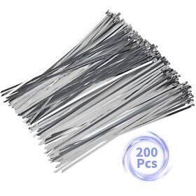 Ca-0250-200 200 Pcs Zip Ties Exhaust Wrap Locking Cable Tie Chain Link 12inch X 3/16inch