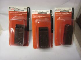 2603-bpcc10 3 Packs Triple Outlet Cord End Connector Brown Pass And Seymour