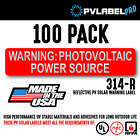 314-r Pvlabelpro Pack Reflective Pv Solar Warning Label Photovoltaic Power Source
