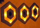 33842-3 Homebrite Set Of Solar Power Hexagon Garden Green 084036308422