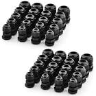 40 Pack Cable Gland Plastic Adjustable 3-16mm Dia Strain Relief Cord Connectors