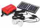 4500ma Unbranded Portable Solar Energy Kit Two 1.7w Panels 2 Rainproof Led Bulbs