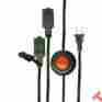 0868448 45513 Axis Trple-outlet Foot Switch Extension Cord 15ft 086844455138