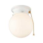 54-4908 Hardware House Light With Pull Chain White