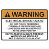596-00496 Hellermanntyton Solar Label Warning Electrical Shock Hazard Dc 089306354406
