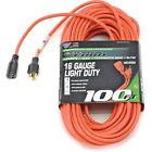 60100 Wire Three Conductor Orange Extension Cord Sjtw 044882425506