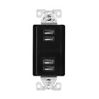5thermoplastic 7750bk-box Eaton Usb Charging Station Wall Outlet Amp Thermoplastic 0032664737046