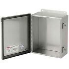 6.00x6.00x4.00in A606chnfss Hoffman Box Continuous Hinge With Clamps Type Ss 783510562601