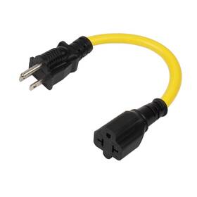 Acbroad 972325661805 4-1 12awg Heavy Duty 15 Amp Household Ac Plug To 20 T Blade Adapter Cable