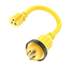 L5-30p Adcaudx 5-15/20r 1ft 30-amp To 15-amp Marine-shore Power-adapter Nema 10awg