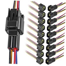 Aitrip 687117760494 10pcs Electrical Connector Waterproof Male And Female 4 Pin