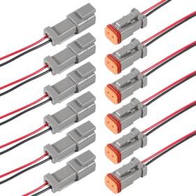 Ec16921602p Aitrip 6 Kit 2pin Way Electrical Wire Connector 2way Dt Automotive