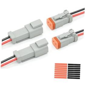 Alfoci 670724584119 2 Set Pin Dt Deustch Waterproof Automotive Electrical Butt Connector With