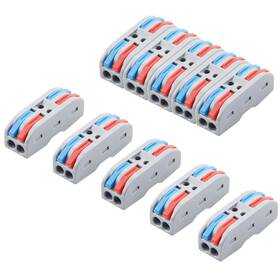 Alitove Jxdz-1228 Lever Wire Connectors Push-in 10pcs Quick Red Blue Gray