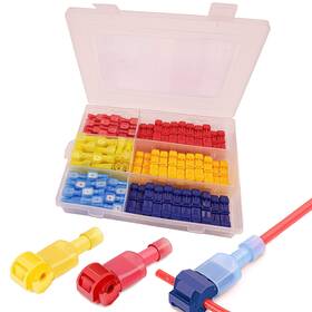 Amlits 649754453665 120 Pcs T-tap Wire Connectors Self-stripping Quick Splice Electrical Te