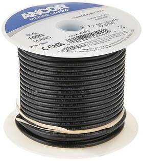 104010 Ancor 091887105001 Tinned Copper Wire 14 Awg 2mm2 Black - 100ft