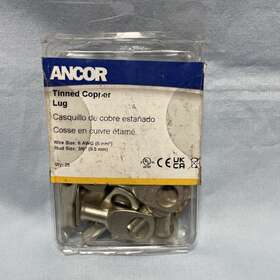 242236 Ancor Marine Grade Heavy Duty Cable Lugs 8 Awg Gauge Wire 3/8 Inch Ring 25-pack