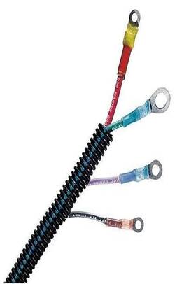 453386 Ancor Marine Grade Electrical Split Loom 3/8 Inch Dia Black 100ft - Self-extinguishing