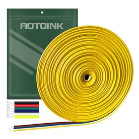 At-6p-10m Aotoink 10m/33ft Rgbcct Led Electrical Wire 22 Gauge 6pin 12v Dc Rgbww Extension Cabl