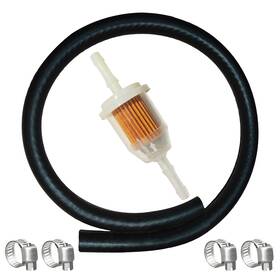 Flk-20-1 Atmoaus Flk-20-1/4-uni Fuel Line Kit - 20 Inch Reinforced Hose With Filter 4 Stainless Steel Clam