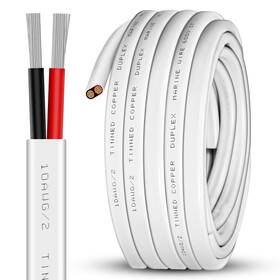 Wire-10-30 Atxxscd 10 Gauge 30ft Wire 2 Core Insulated Duplex Tinned Copper Standard Electr
