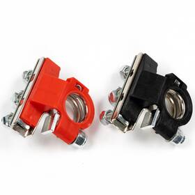 17i06519 Autoxbert 1pair Car Battery Terminal Connector Top Post Wire Cable Clamp 3 Way