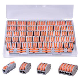 Avarbuvo Pct-21x 60pcs Lever Wire Connectors Quick Splice Orange