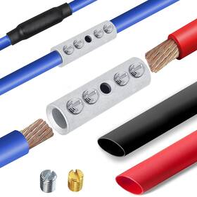 Bms16-ga6-t Baala 6 Gauge Wire Butt Connectors Kit Tinned Brass 6pcs Screw Type Quick Wi
