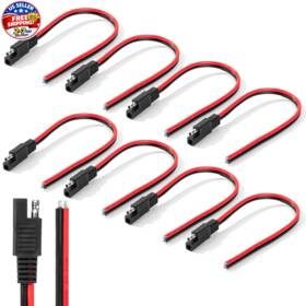 Bates Choice Htej008b443np 8 Pack 12 Inch Sae Connectors 14awg 2 Pin Single Plug