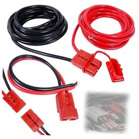 Bbteqekn Bbteqekn-lubo8 24 Ft Quick Disconnect Winch Power Cable 4 Gauge Awg Copper Wiring Heavy