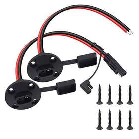 Billion Wealth 699913633711 2 Pack 11.8inch 10awg Sae Power Socket Sidewall Port Cable With 8