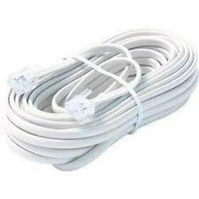 B825wht Bistras 25 Ft 4c Telephone Extension Cord Cable Line Wire For Any Phone Modem