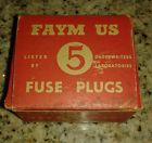 Box 30 Glass Vintagefaym Us Package Original Fuse Plugs 5