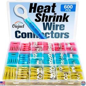 Brand Oiojuct Rings-600 600pcs Waterproof Heat Shrink Wire Connectors Kit - Marine And Automotive Set