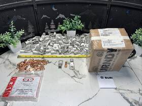 610844 Burndy 161 Qty Huge Lot- 4/0 Heavy Duty Cable Lugs Ring Terminals 1/2 Inch Stud New