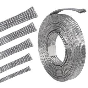 Buyuneed 768571911919 Tinned Copper Braid Metal Cable Shielding Sleeve Ground Straps Interference W