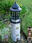 C5116gy1 Green Garden Products Large Lighthouse Fiberglass Solar Light Smd Gray