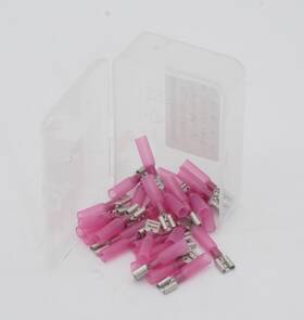 Hs-b06 Captains Locker Marine Hdpe Heat Shrink 1/4 Inch Push On Terminal 22-18 Awg 30-pack
