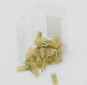 Hs-f06 Captains Locker Marine Hdpe Heat Shrink Fork Terminal #4 12-10 Awg Connector 30-pack
