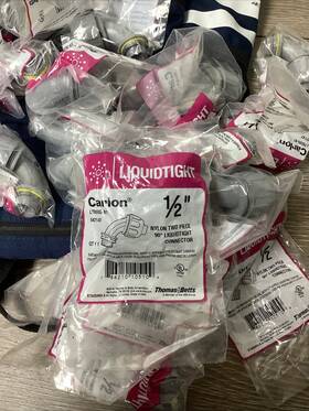 Lt950g-b1 Carlon 786210105109 20 Piece Nylon Two 90degree Liquidtight Connector 1/2 Inch