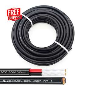 Ul2464 Cbazy 709327337270 24awg Power Cable Led Red And Black 2 Conductors 2464-24awg-2c- 25ft