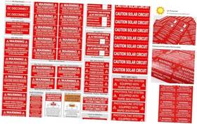13133695 Cdxhome Solar Pv Electrical Safety Labels - Ansi/iso Approved Uv Resistant For