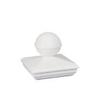 Bn244 Classy Caps New England Ball Pvc 2 Piece Post Cap With White Finish