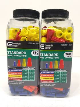Esa-360 Commercial Electric Lot Of 2 Assorted Standard Wire Connectors 360pk