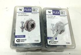 Ffc1z-38-50 Commercial Electric 100pk 3/8 Inch 1/2 Knockout Combo Fmc Clamp Connector